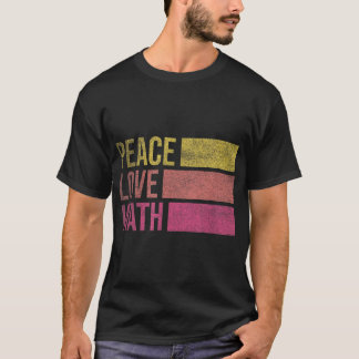 T-shirt Mignonne enseignant mathématiques Paix Amour mathé