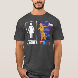T-shirt Mignonne Enseignante d'Art Magique Dabbing en bois