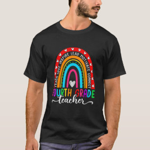 T-shirt Mignonne Enseignante De 4E Année Arc En Arc Arc En