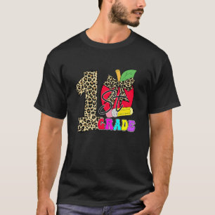T-shirt Mignonne Étudiants de 1ère année Leopard Apple Ret