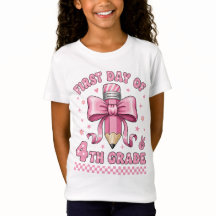 Mignonne Fille de 4e Année Ruban Rose Design Coque