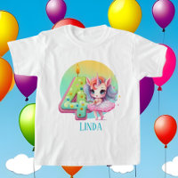 mignonne filles imaginaire licorne 4e anniversaire