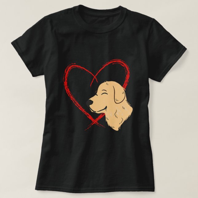T-shirt Mignonne Golden Retriever Amoureux des chiens Funn (Design devant)