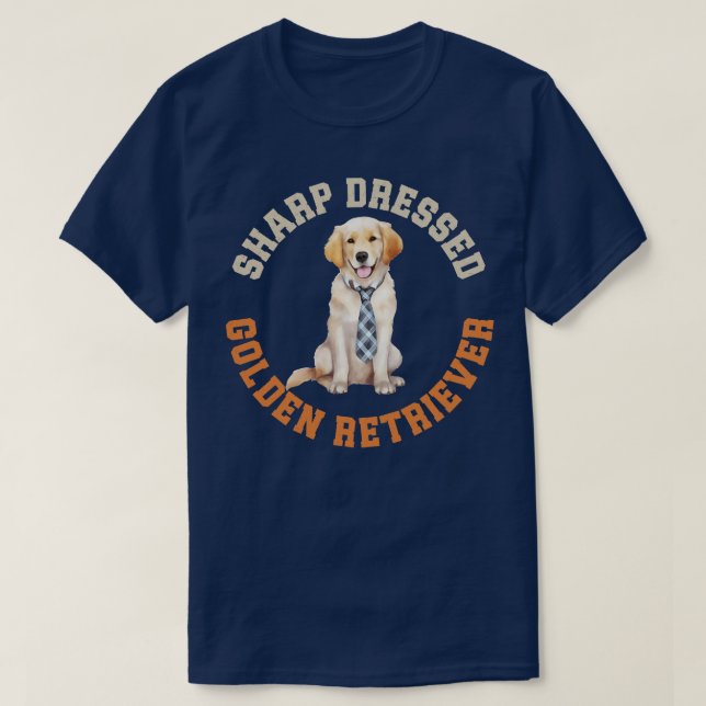 T-shirt Mignonne Golden Retriever Chien (Design devant)