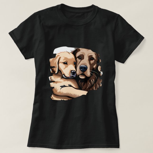 T-shirt Mignonne Golden Retriever Chien Maman Accrocher Un (Design devant)