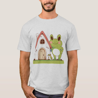 T-shirt mignonne grenouille caricature