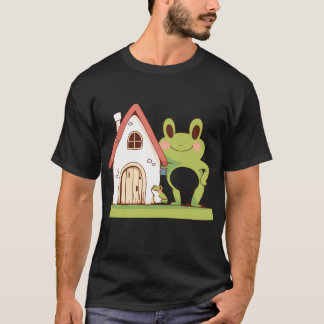T-shirt mignonne grenouille caricature