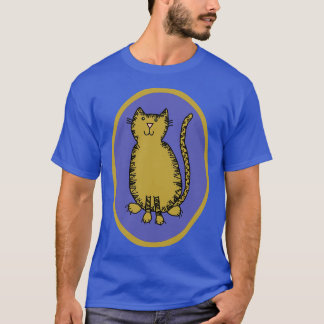 T-shirt Mignonne Grosse Chat Année de l'Ovale du Tigre