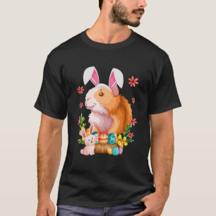 T-shirt Mignonne Hamster Oeufs de lapin de Pâques Costume 