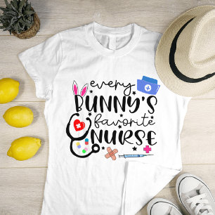 T-shirt Mignonne infirmière préférée de chaque lapin - Cad