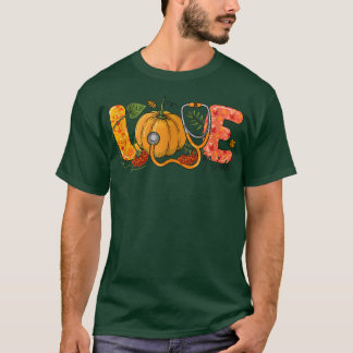 T-shirt Mignonne infirmière Thanksgiving Amour avec Motif 