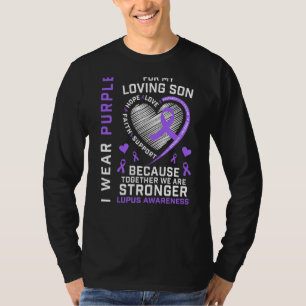 T-shirt Mignonne Je Porte Violet Pour Mon Fils Lupus Sensi