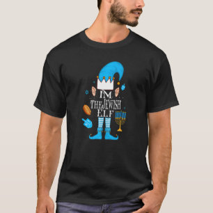T-shirt Mignonne Je suis l'Elfe Juif Menorah Chanukah Hano