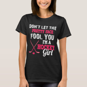 T-shirt Mignonne Je suis une fille de hockey pour les fill