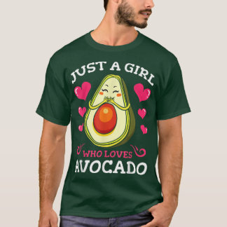 T-shirt Mignonne Juste Une Fille Qui Aime L'Avocado Pour L