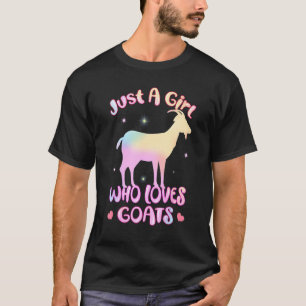 T-shirt Mignonne Juste Une Fille Qui Aime Les Chèvres Farm