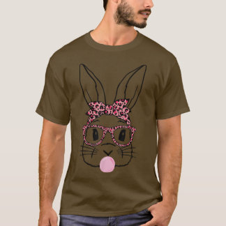 T-shirt Mignonne Lapin Avec Lunettes De Coeur Bandana Bubb