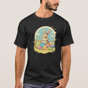 T-shirt Mignonne lapin de Pâques Oeufs de Pâques Hommes Fe