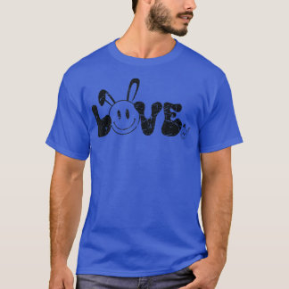 T-shirt Mignonne Lapin de Pâques Vintage Joyeux Amour de P