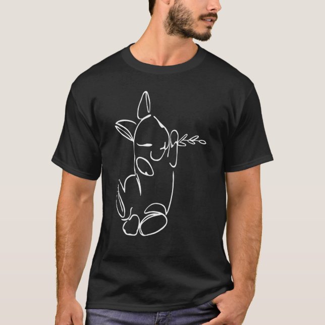 T-shirt Mignonne lapin lapin Happy lapin Animal lapin East (Devant)