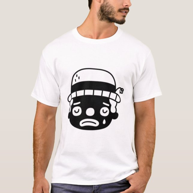 T-shirt Mignonne Mais Triste Visage Clown (Devant)