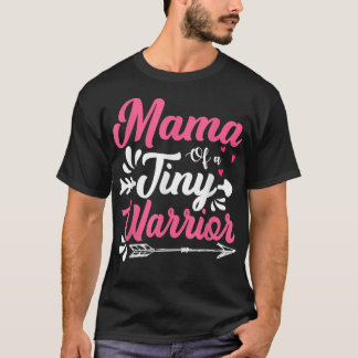 T-shirt Mignonne Mama D'Une Petite Guerrière Fête Des Mère
