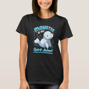 T-shirt Mignonne Manatee Est Mon Esprit Animal Vache De Me