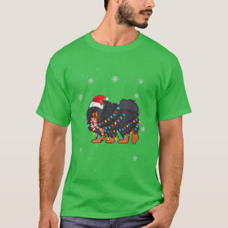 T-shirt Mignonne Mastiff Tibétain feux de Chien de Noël Ch