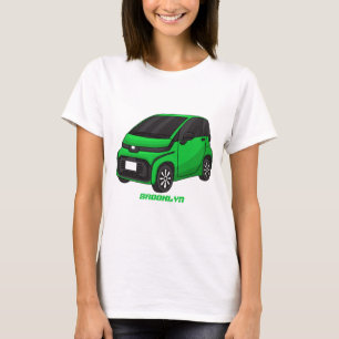 T-shirt Mignonne micro-voiture verte