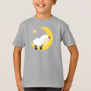 T-shirt Mignonne Mouton, Mouton Dormant, Lune, Étoiles, So