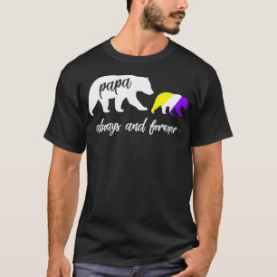T-shirt Mignonne non binaire Papa Ours Cadeau