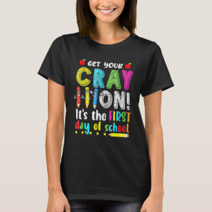 T-shirt Mignonne Obtenez Votre Crayon C'Est Le Premier Jou