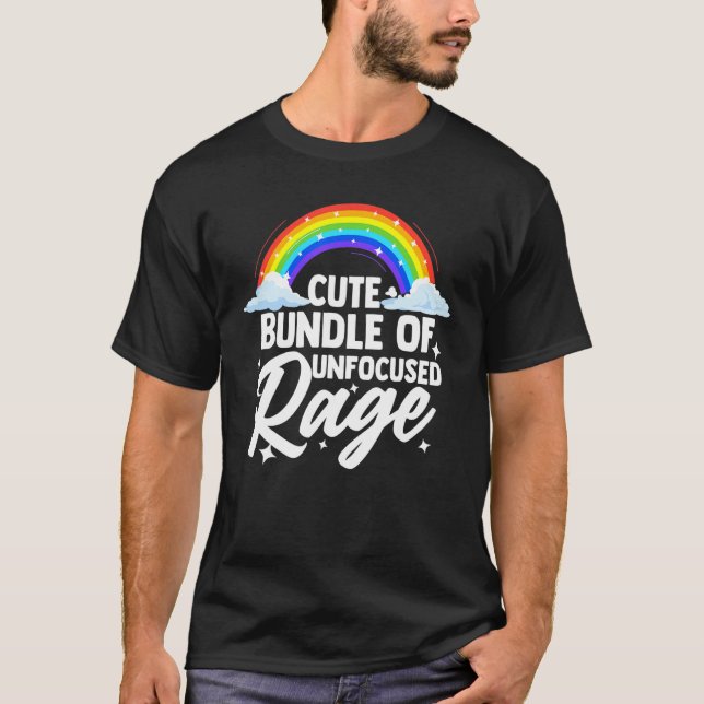 T-shirt Mignonne Offre De Rage Non Concentré Drôle Pastel  (Devant)