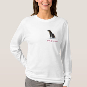 T-shirt Mignonne OTTER Love Ladies Chemise à manches longu