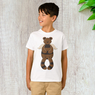 T-shirt Mignonne Ours en Teddy Brown avec ailes Angel