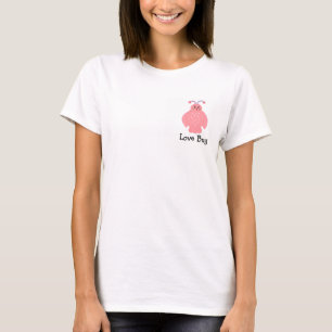 T-shirt Mignonne petite bête d'amour rose