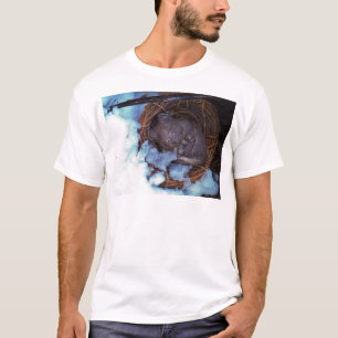 T-shirt mignonne petite souris dans la neige