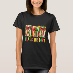T-shirt Mignonne Poing Ruban Je Suis Mois De L'Histoire De