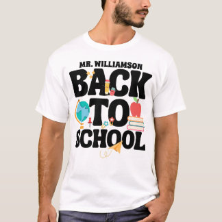 T-shirt Mignonne Retour À L'École Enseignante