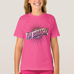 T-shirt Mignonne Rose Je Reviens À L'École