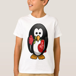T-shirt Mignonne Saint Valentin Pingouin Drôle Drôle Carto