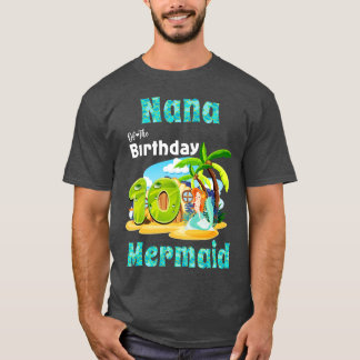 T-shirt Mignonne Sirène Nana Du 10E Anniversaire