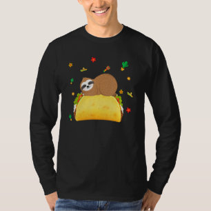 T-shirt Mignonne Sloth Poignée Sur Taco Mexicain Cinco De