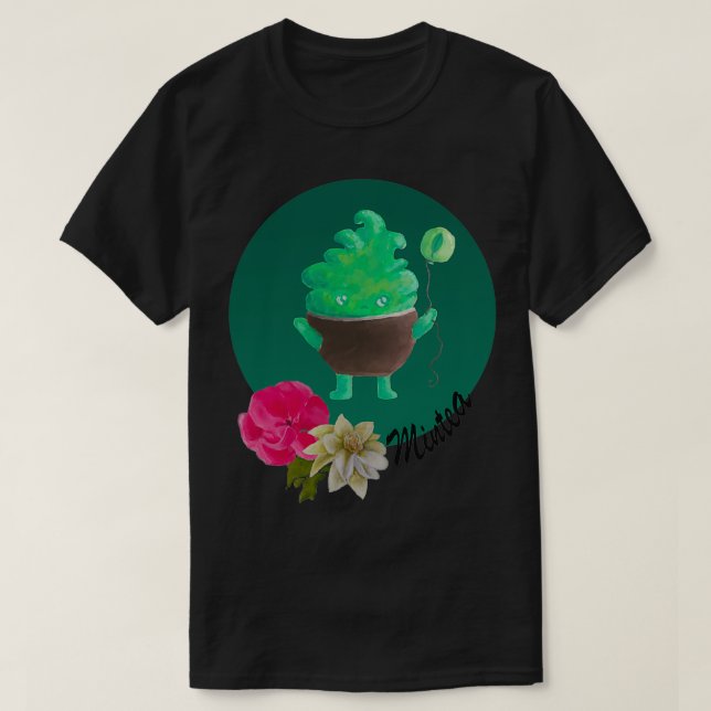 T-shirt Mignonne tache de thé dans une tasse Mintea (Design devant)