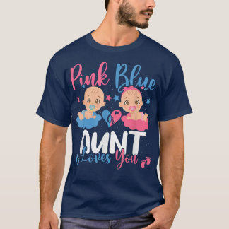 T-shirt Mignonne Tante Rose Ou Bleue Vous Aime Genre Revel