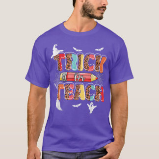 T-shirt Mignonne Trick Ou Enseigner Amusant Halloween Prof