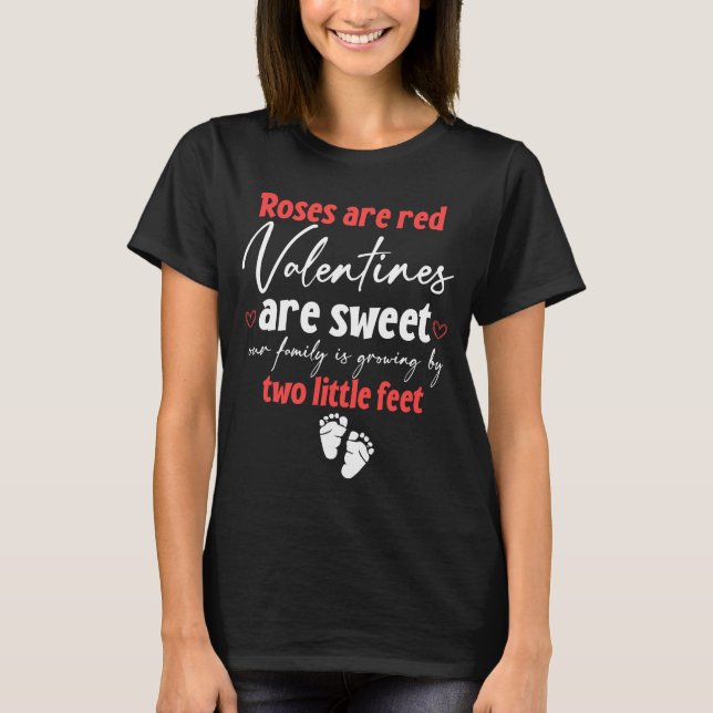 T-shirt Mignonne Valentine's day grossesse faire-part 2024 (Devant)
