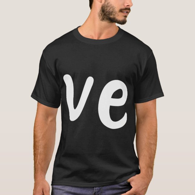 T-shirt Mignonne Valentines Jour Correspondant Couple Outf (Devant)
