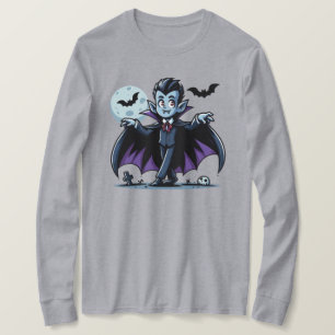 T-shirt Mignonne, whimsical Halloween vampire