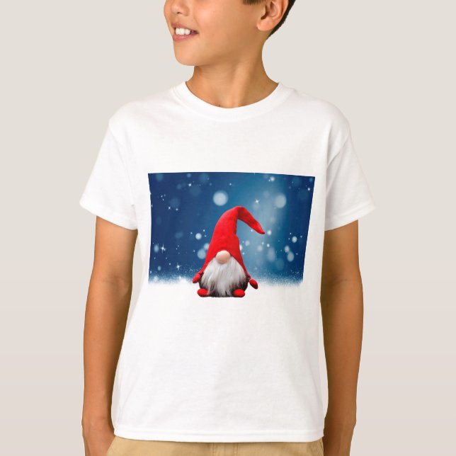 T-shirt Mignonnes Etoiles de neige Père Noël Noël (Devant)